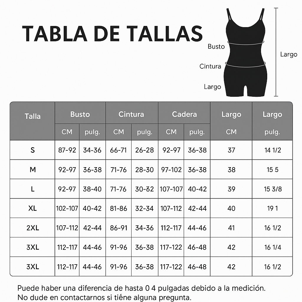 Body moldeador con pantalones cortos